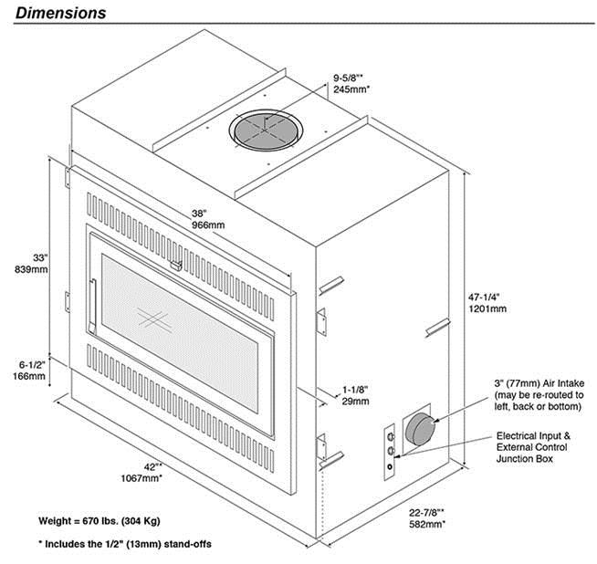 Fireplace Xtrordinair™ 42 Apex Nexgen-Hybrid™
